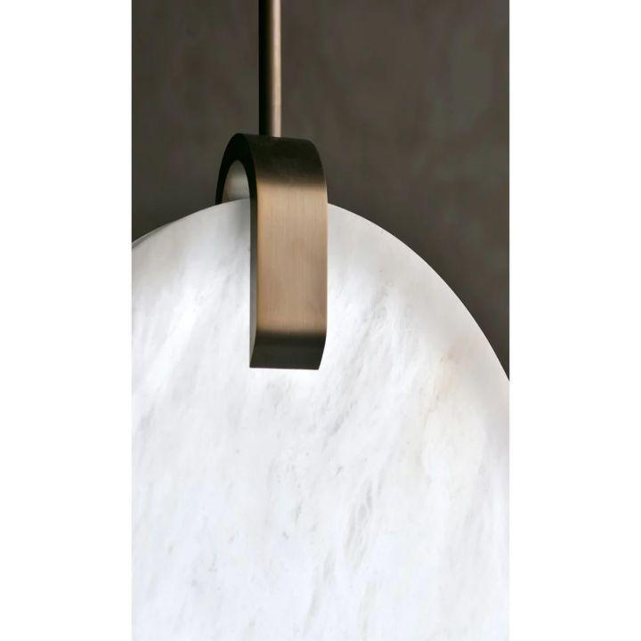 Alabaster Disc Pendant Light-Pendant for living room,Pendant for kitchen,Pendant for bathrooms,Pendant for bedrooms,Pendant for foyer,Pendant for stairways,Pendant for dining room-Blushlighting