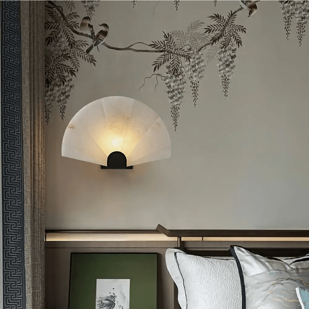 Alabaster Fan Wall Sconces - Blushlighting