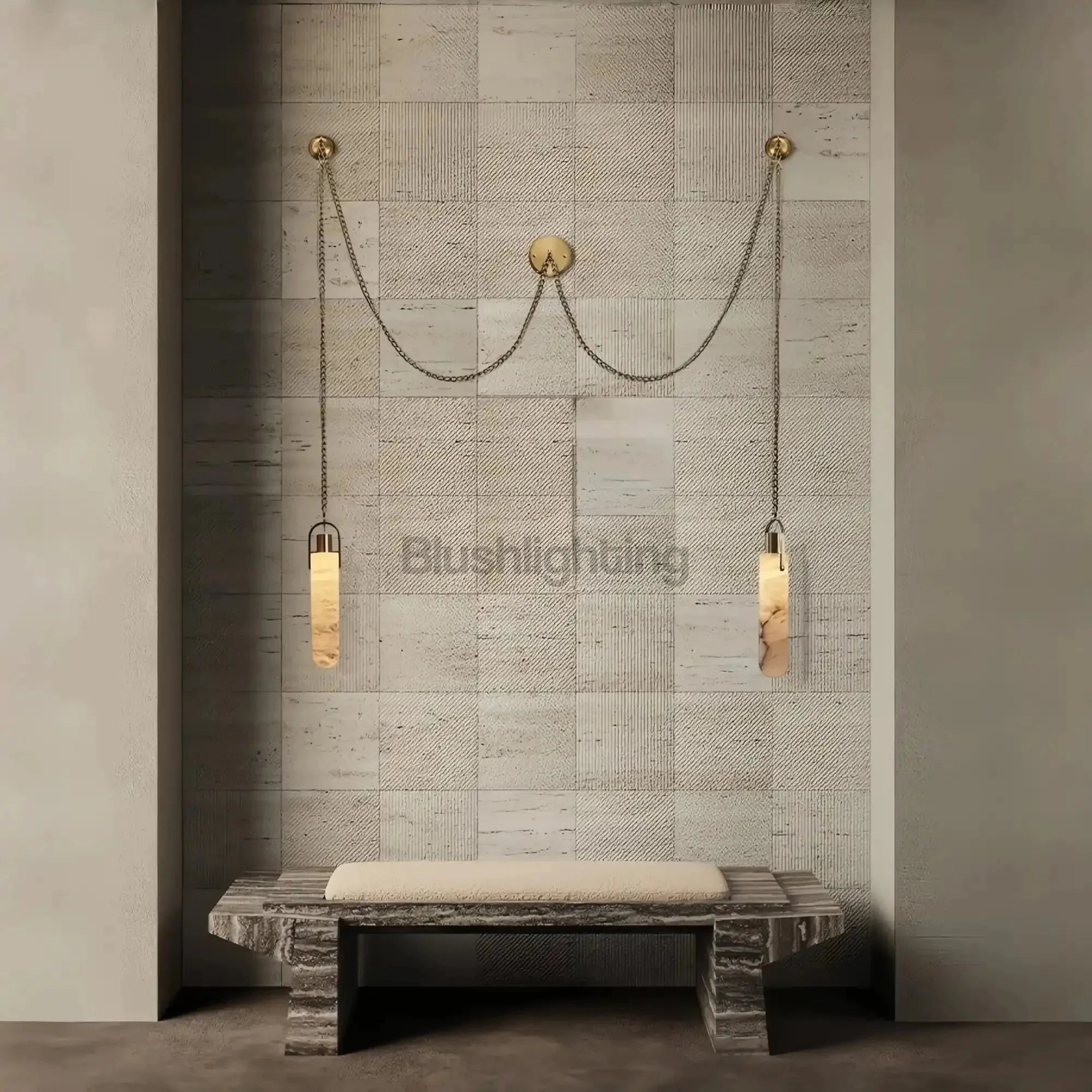 Alabaster Flint 1/2/3/5/7/9/12/15 - Light LED Multi - Drop Pendant - 2 lightsBlushlighting