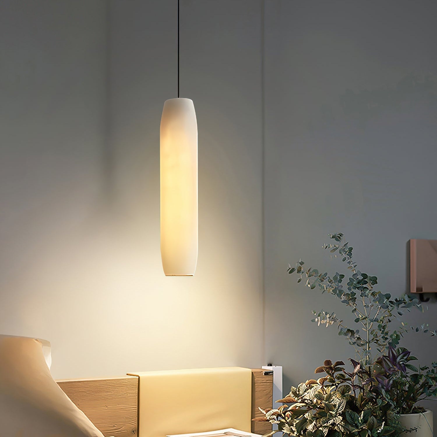 Alabaster Flute Pendant Light - Blushlighting
