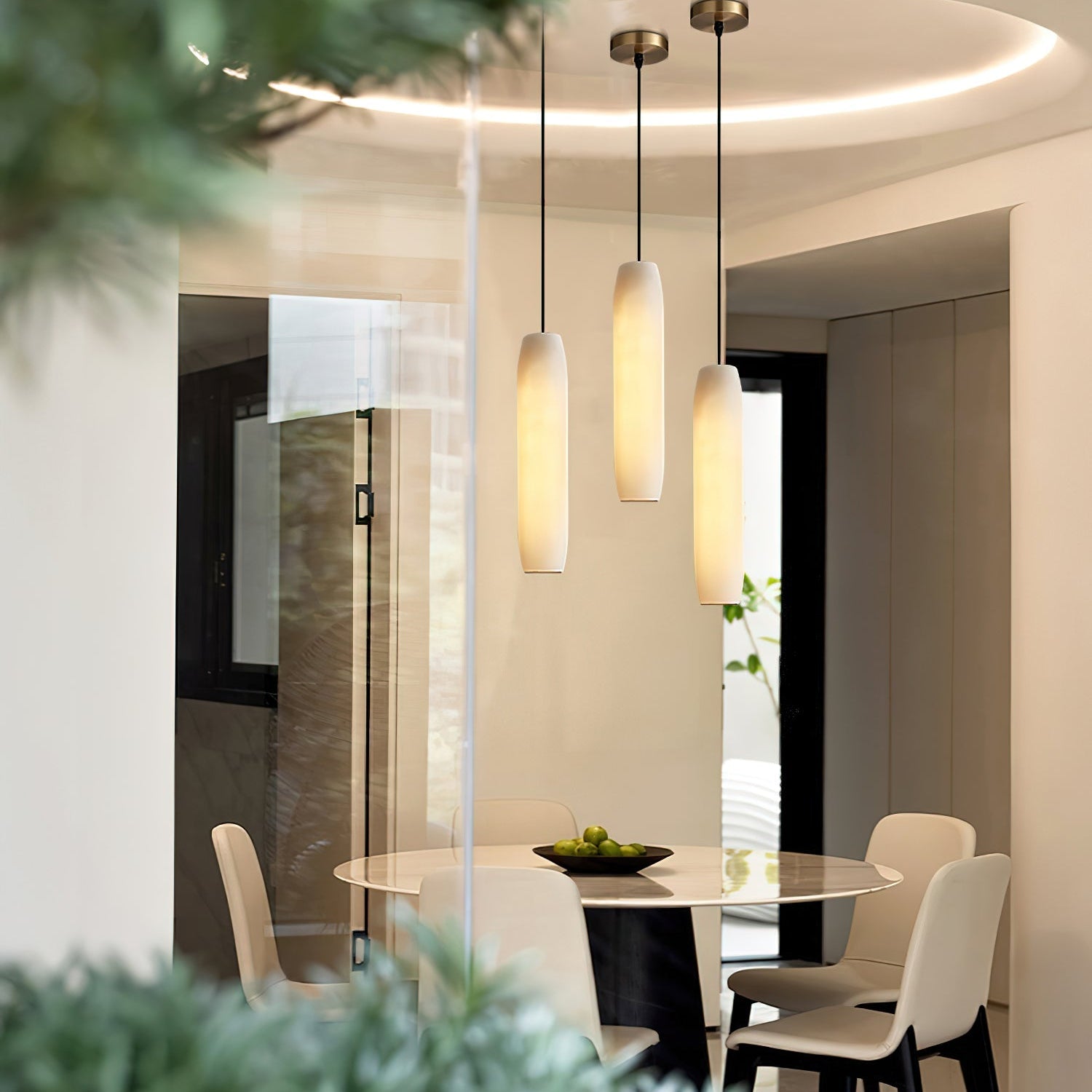 Alabaster Flute Pendant Light - Blushlighting