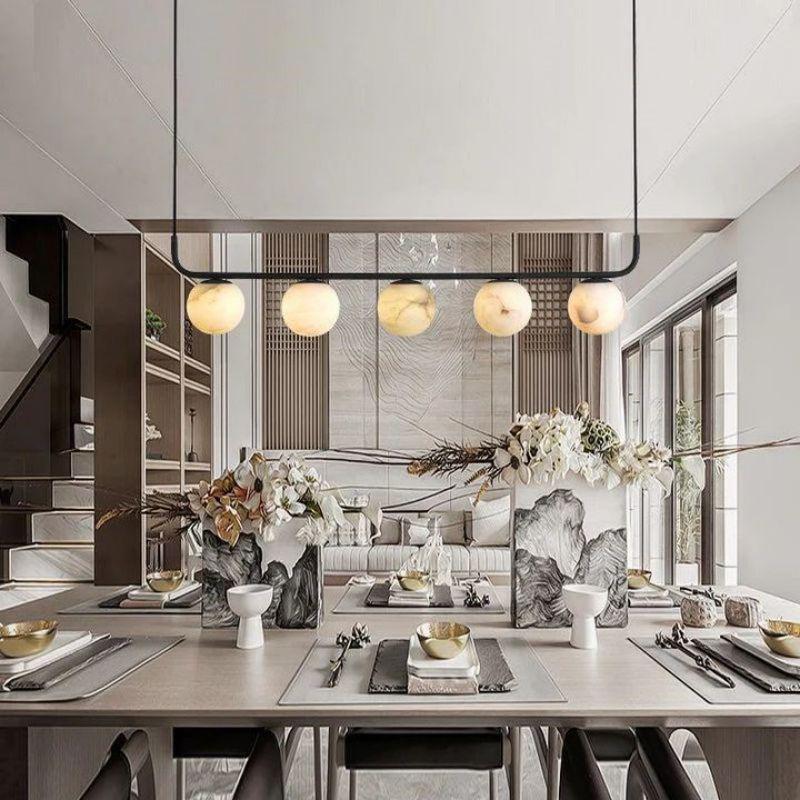 Alabaster Global Linear Chandelier 10.2"H - Blushlighting