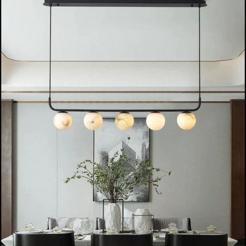 Alabaster Global Linear Chandelier L40"-Chandelier-Blushlighting
