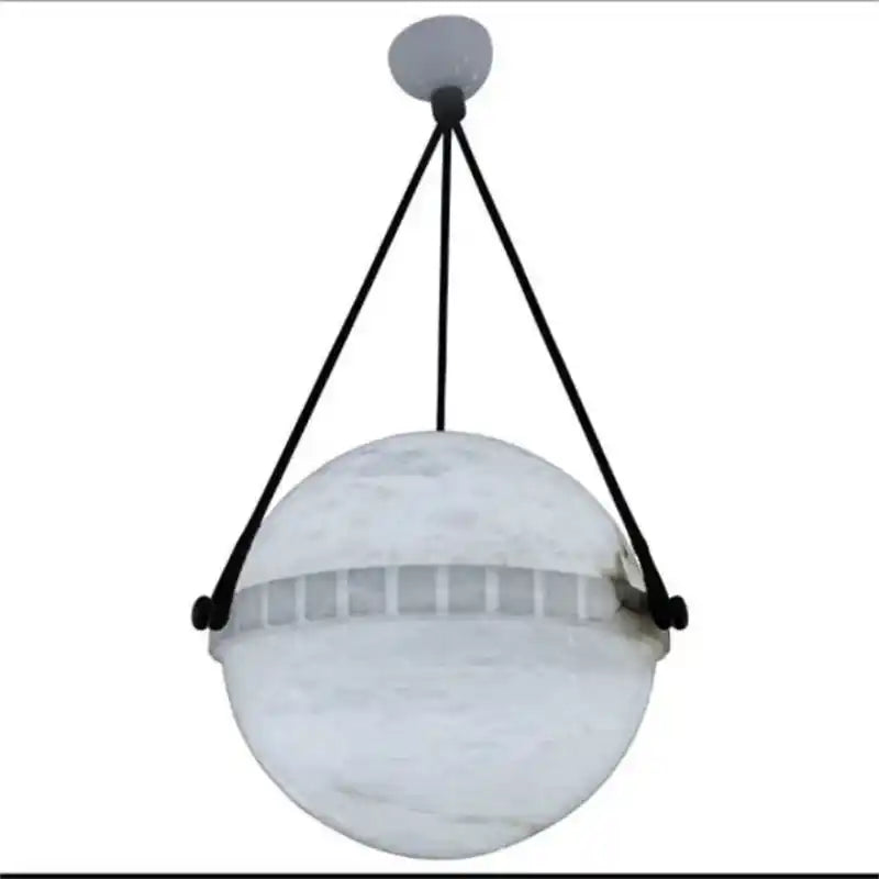 Modern Alabaster Globe Pendant Light-Blushlighting