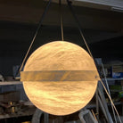 Modern Alabaster Globe Pendant Light-Blushlighting