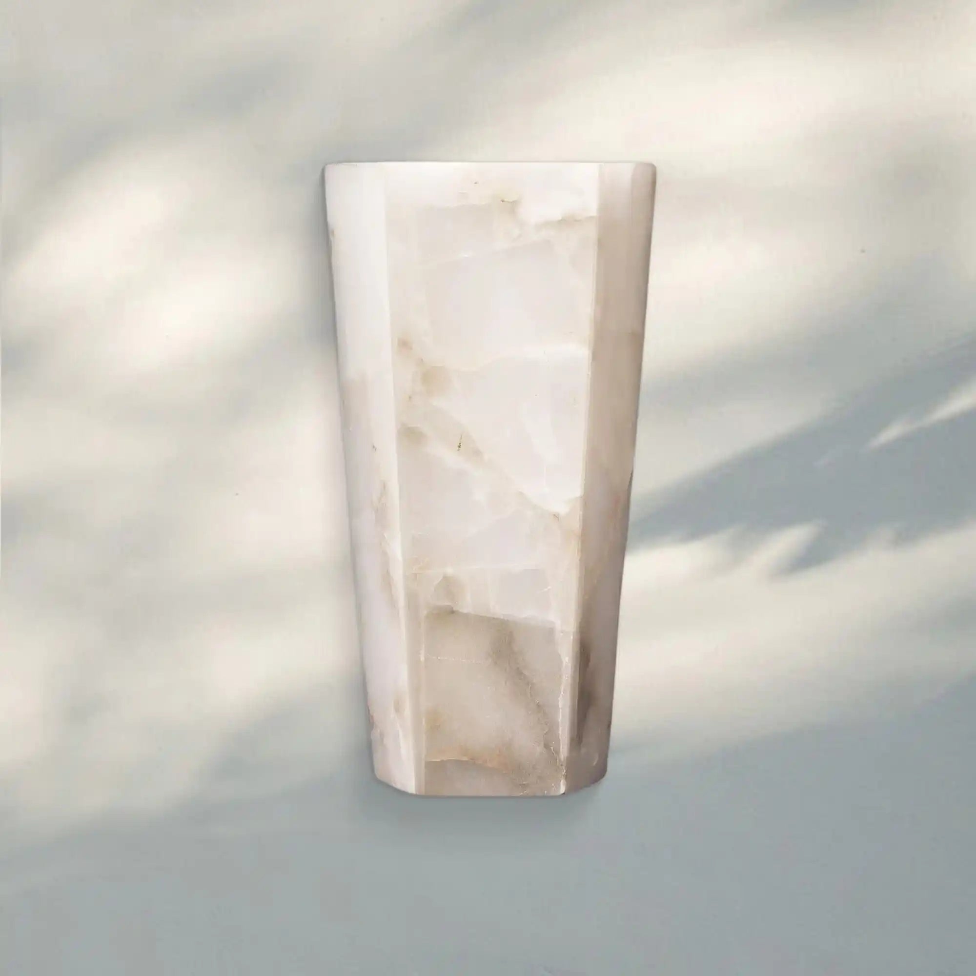 Alabaster Large Hexagonal Sconce-Lighting-Blushlighting