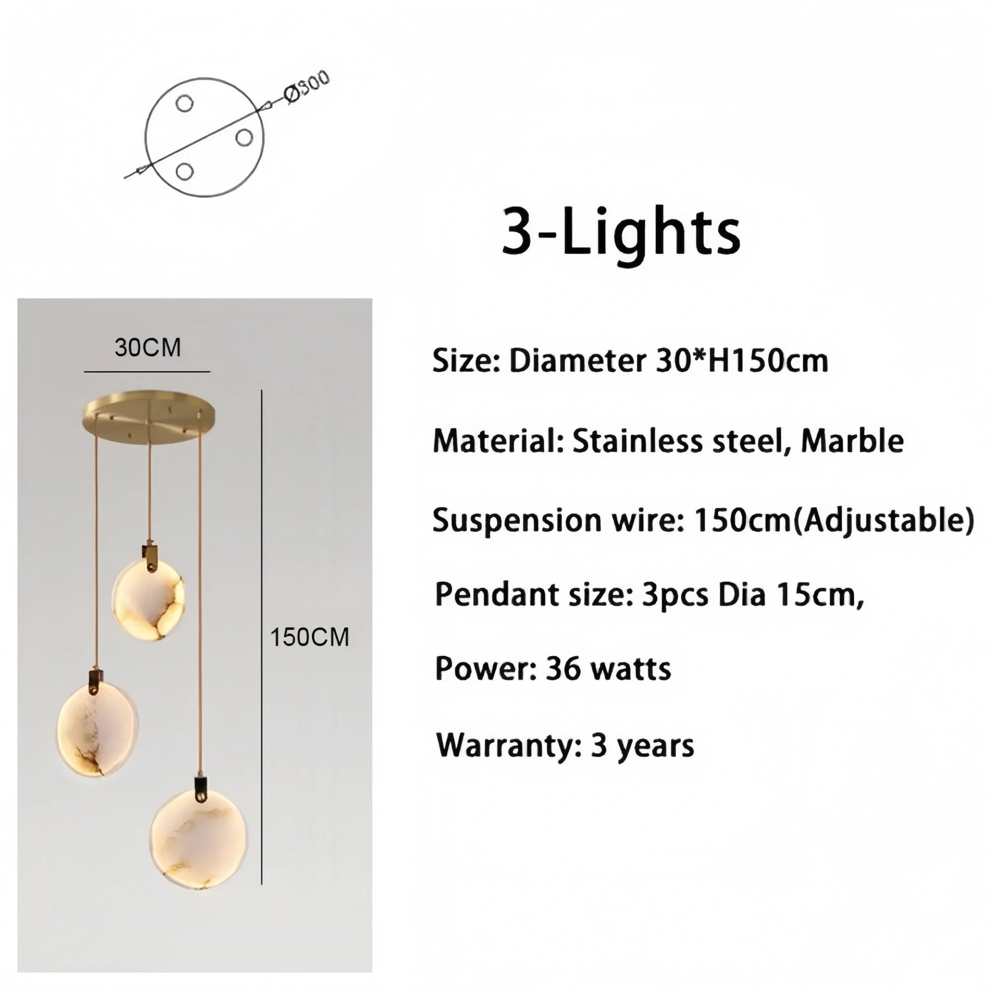 Alabaster Long Staircase Chandelier 5 styles-NORMAL-Blushlighting
