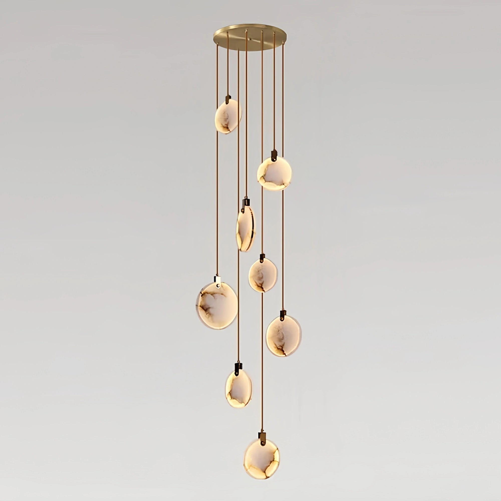 Alabaster Long Staircase Chandelier 5 styles-NORMAL-Blushlighting