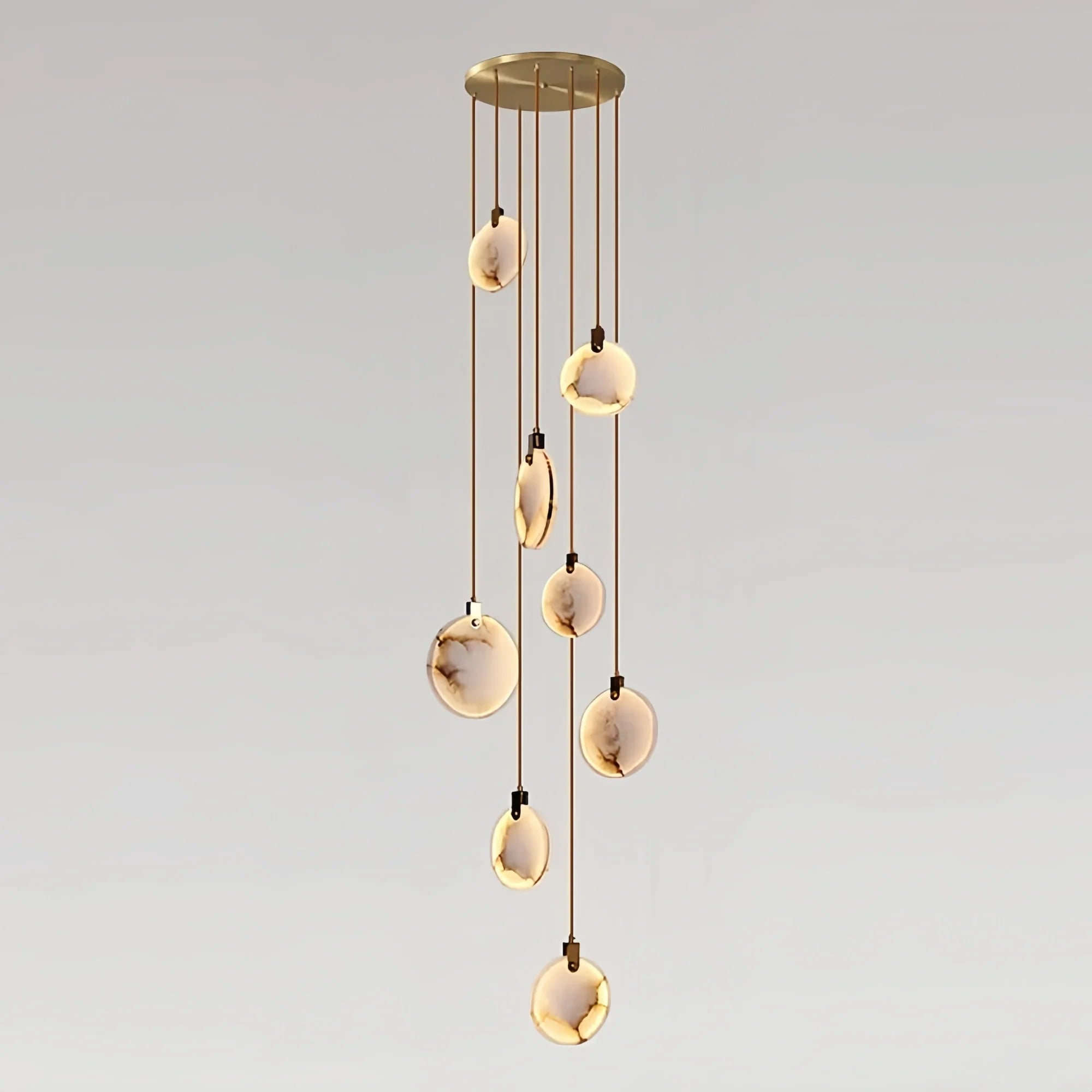 Alabaster Long Staircase Chandelier 5 styles-NORMAL-Blushlighting