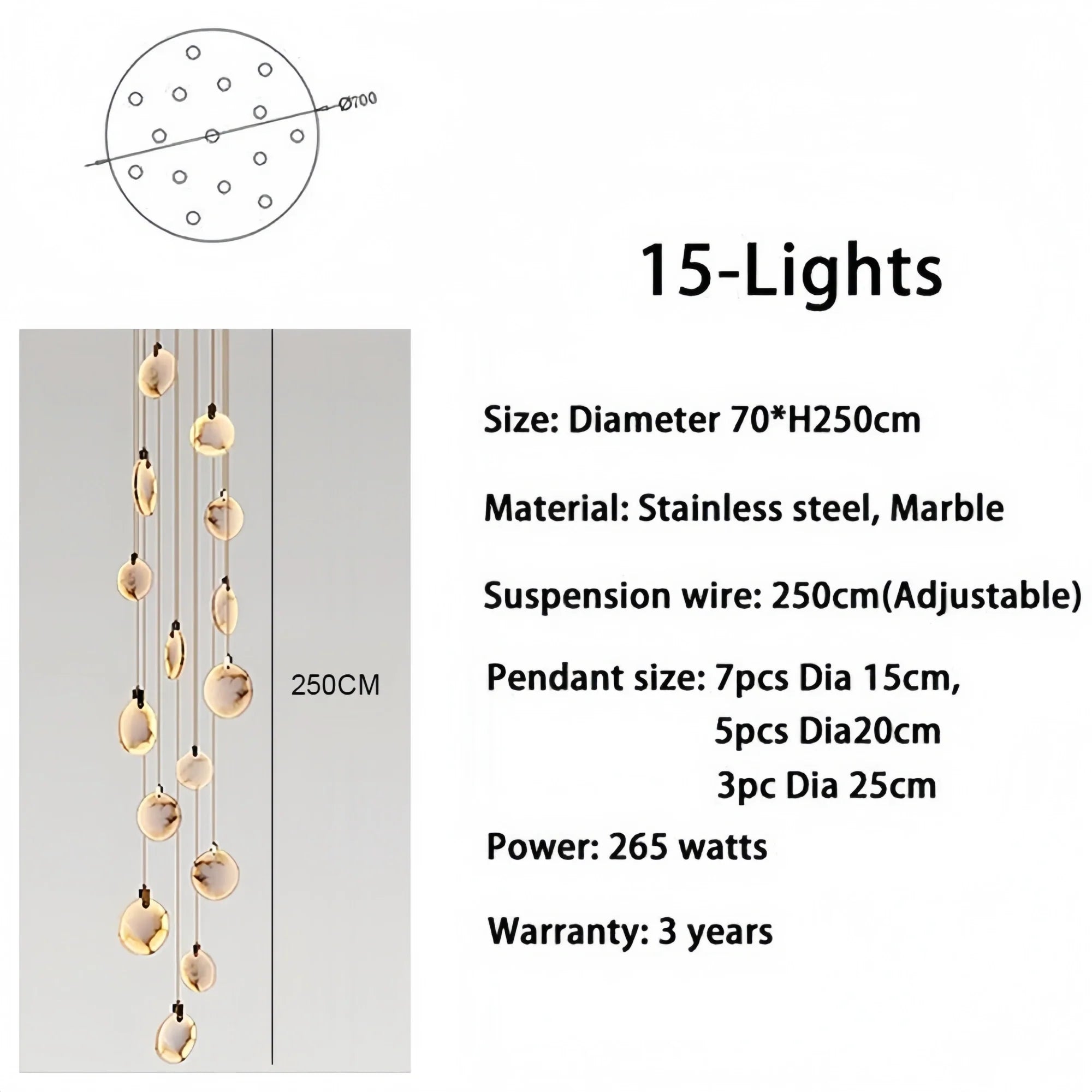 Alabaster Long Staircase Chandelier 5 styles-NORMAL-Blushlighting