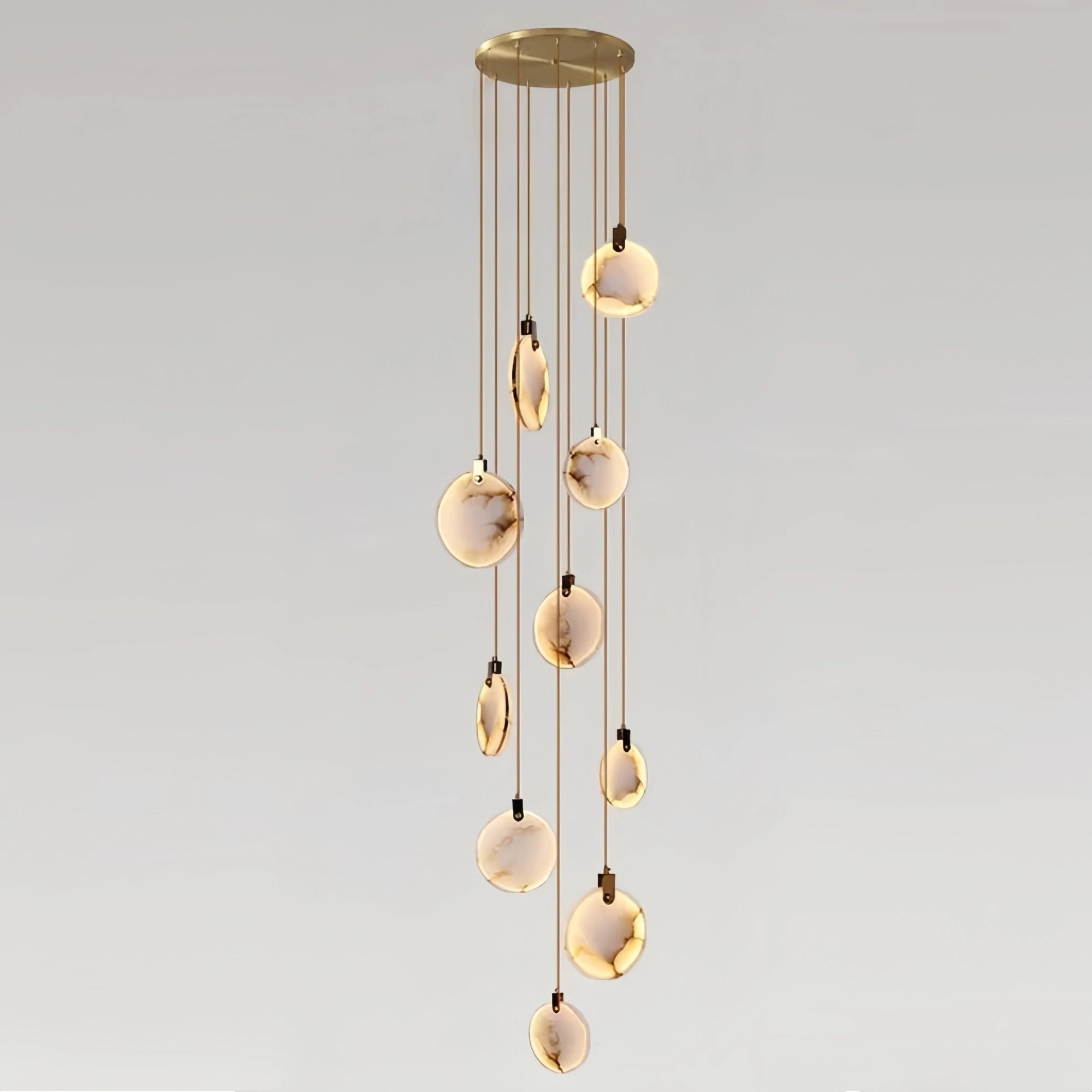 Alabaster Long Staircase Chandelier 5 styles-NORMAL-Blushlighting