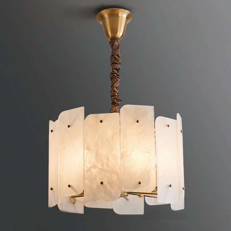 Alabaster Lorry Round Chandelier 20" 31" - D20"Blushlighting