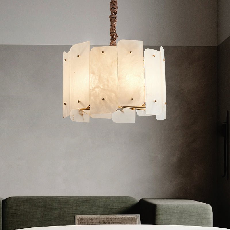 Alabaster Lorry Round Chandelier 20" 31" - D20"Blushlighting