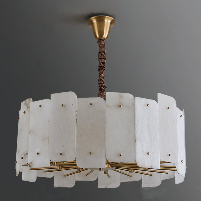 Alabaster Lorry Round Chandelier 20" 31" - D20"Blushlighting