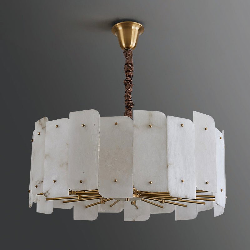 Alabaster Lorry Round Chandelier 20" 31" - D20"Blushlighting