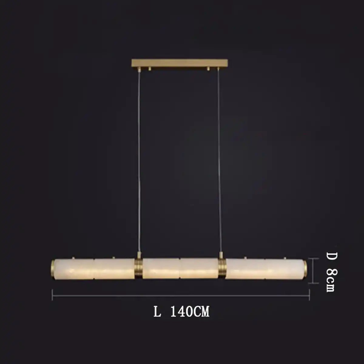 Alabaster Magnificence Art Linear Chandelier-Blushlighting