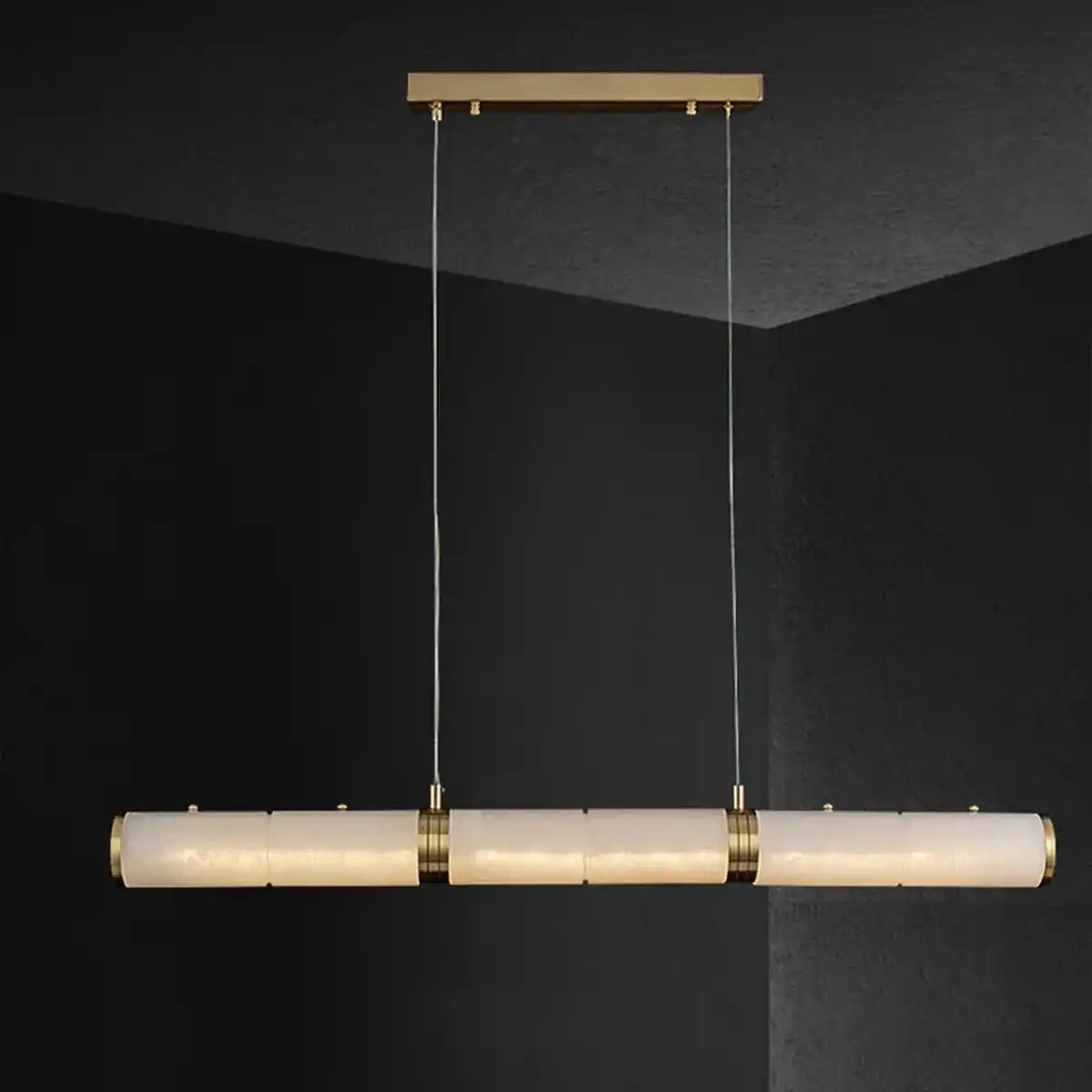 Alabaster Magnificence Art Linear Chandelier-Blushlighting