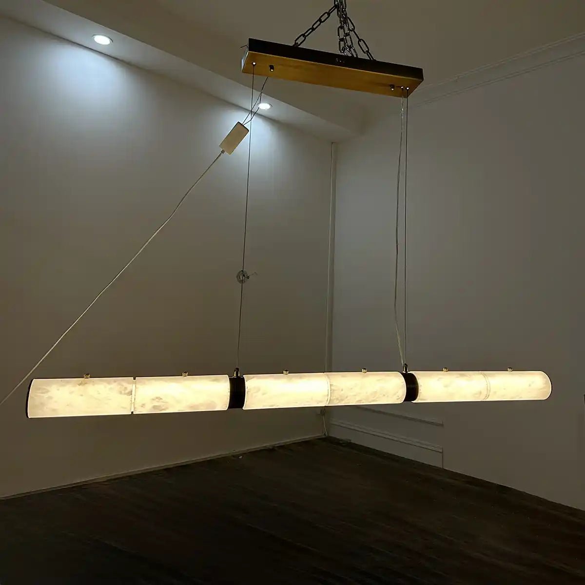 Alabaster Magnificence Art Linear Chandelier - Blushlighting