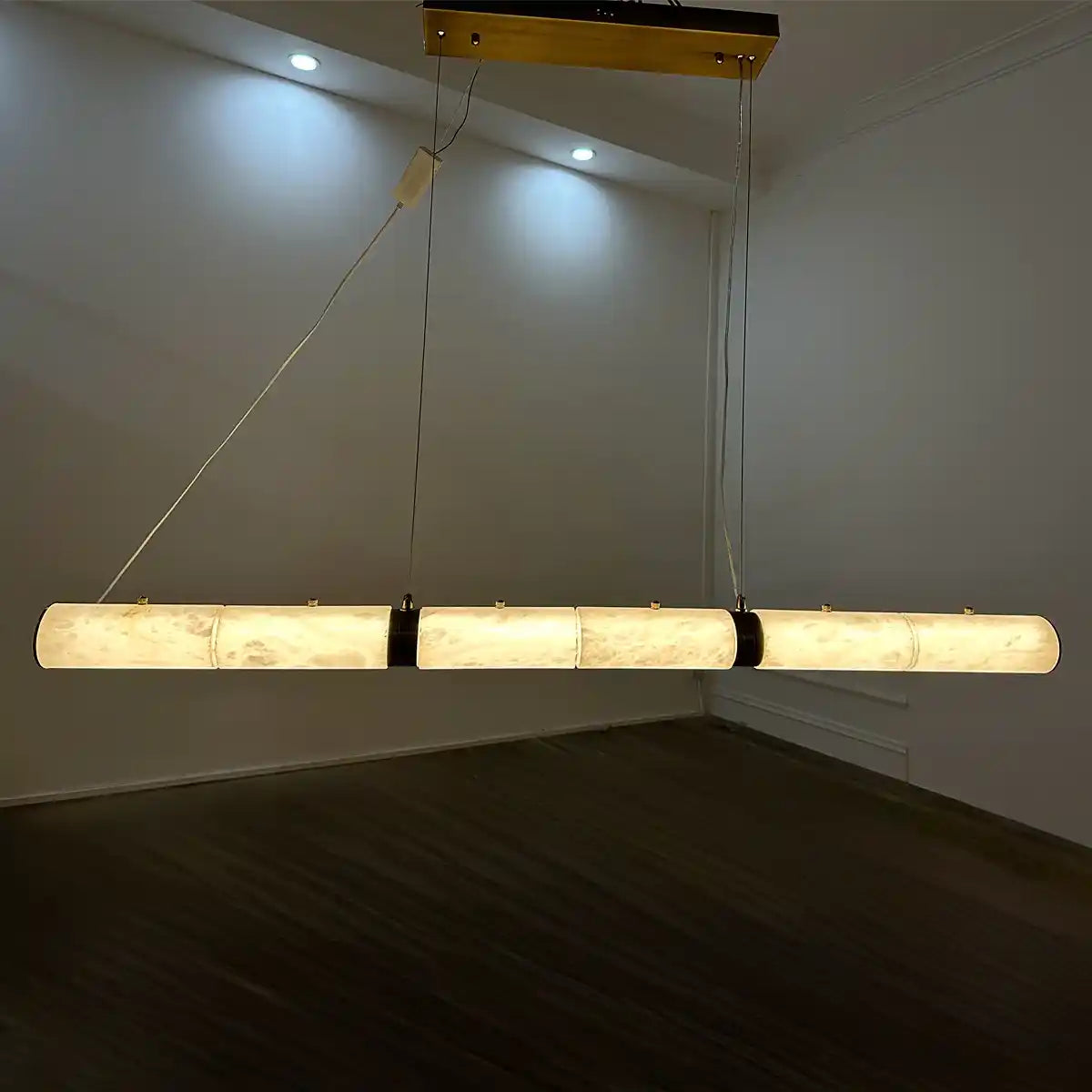 Alabaster Magnificence Art Linear Chandelier-Blushlighting