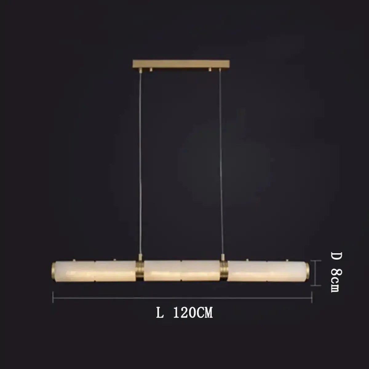 Alabaster Magnificence Art Linear Chandelier - Small: 39.37" LBlushlighting
