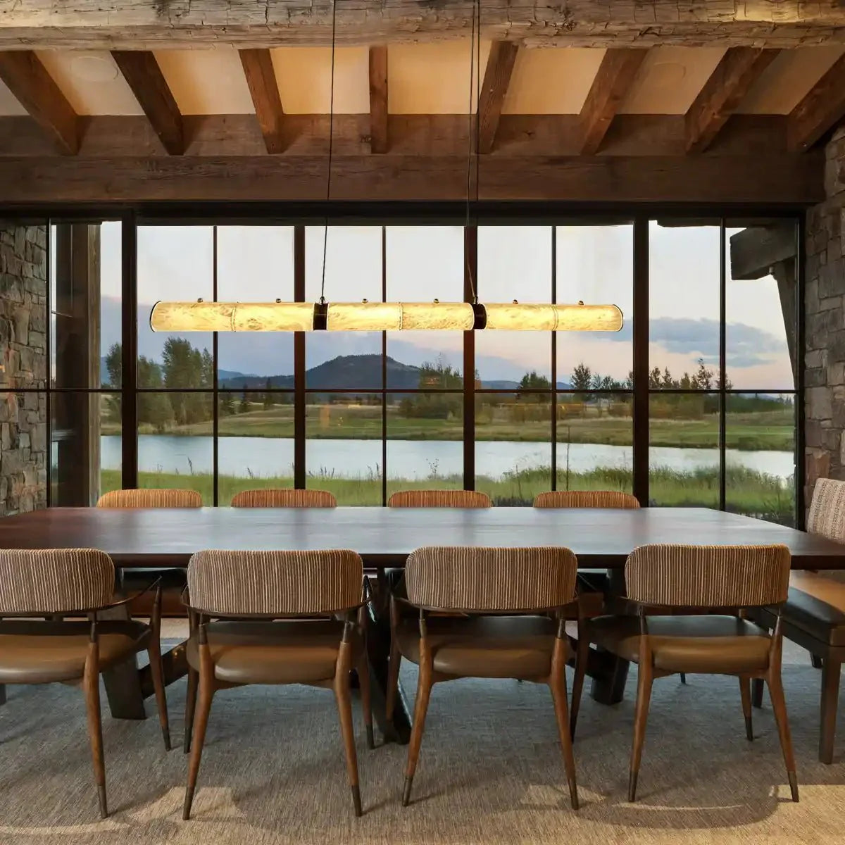 Alabaster Magnificence Art Linear Chandelier - Blushlighting