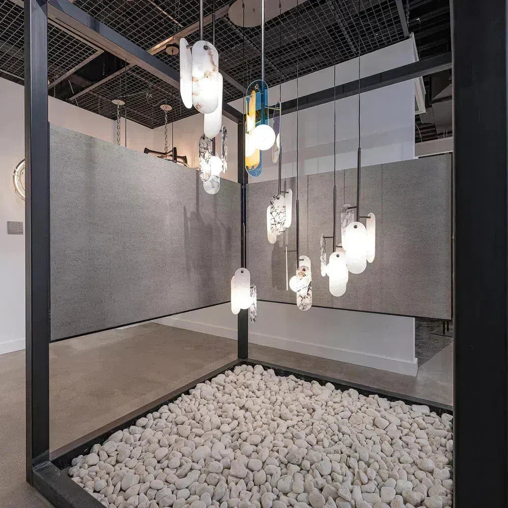 Alabaster Megalith Single Pendant-Pendant for living room,Pendant for kitchen,Pendant for bathrooms,Pendant for bedrooms,Pendant for foyer,Pendant for stairways,Pendant for dining room-Blushlighting