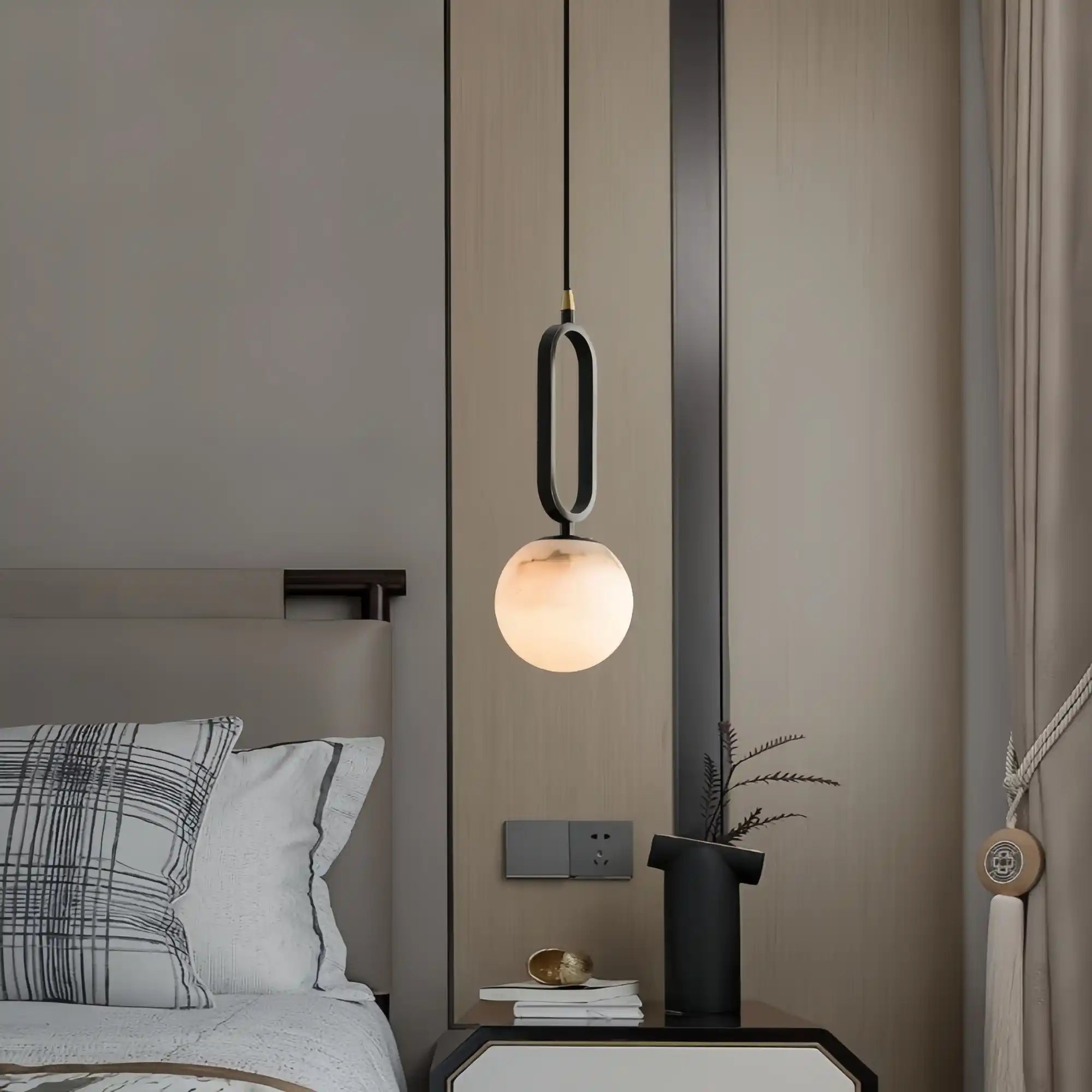 Alabaster Modern Pendant 6"-Pendant Light-Blushlighting