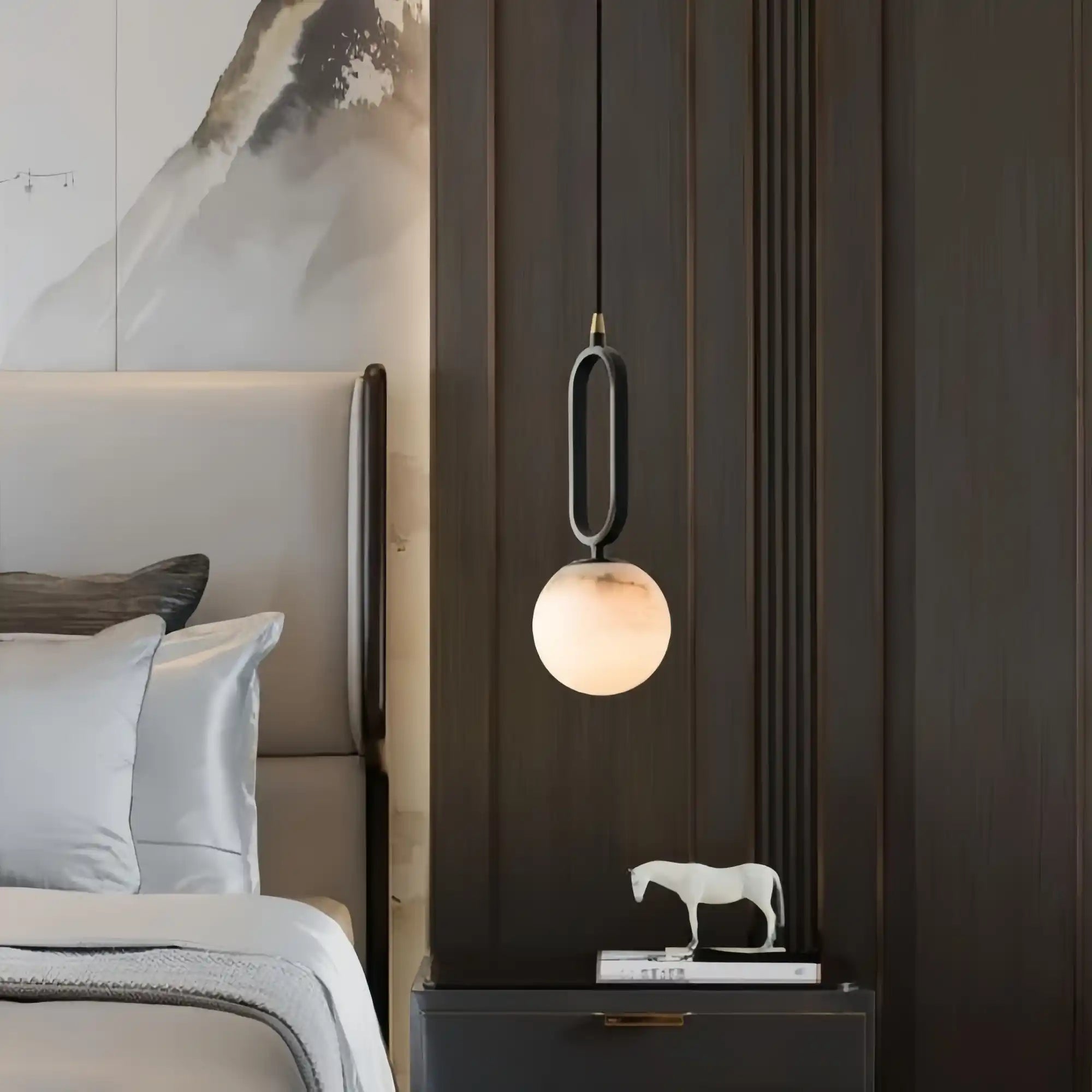 Alabaster Modern Pendant 6"-Pendant Light-Blushlighting