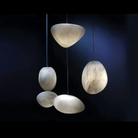 Alabaster Natural Stone Pendant-Pendant for living room,Pendant for kitchen,Pendant for bathrooms,Pendant for bedrooms,Pendant for foyer,Pendant for stairways,Pendant for dining room-7.9"D-Blushlighting