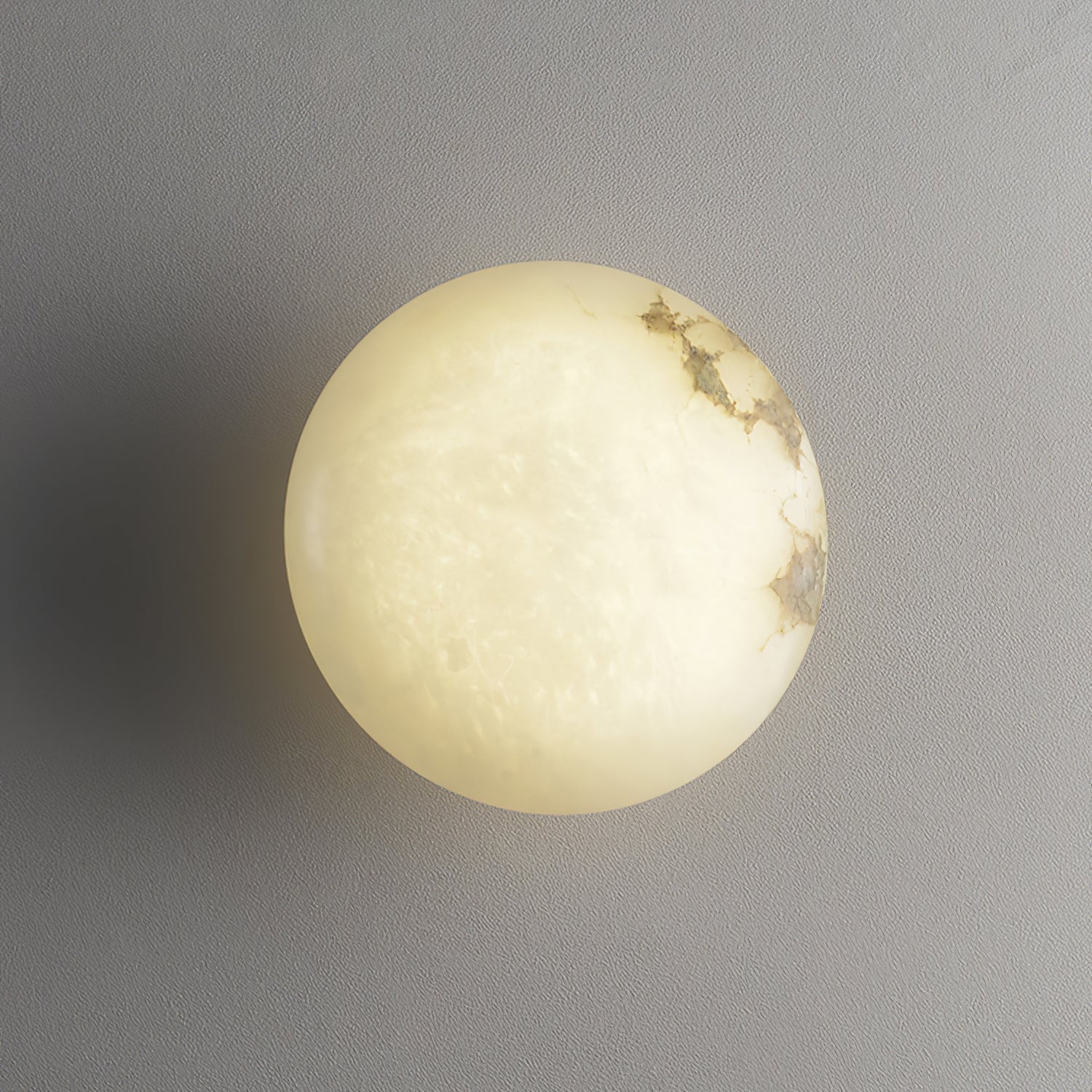 Alabaster Oval Ceiling Lamp - ∅ 7.9″ x H 3.9″Brass & WhiteWarm LightBlushlighting