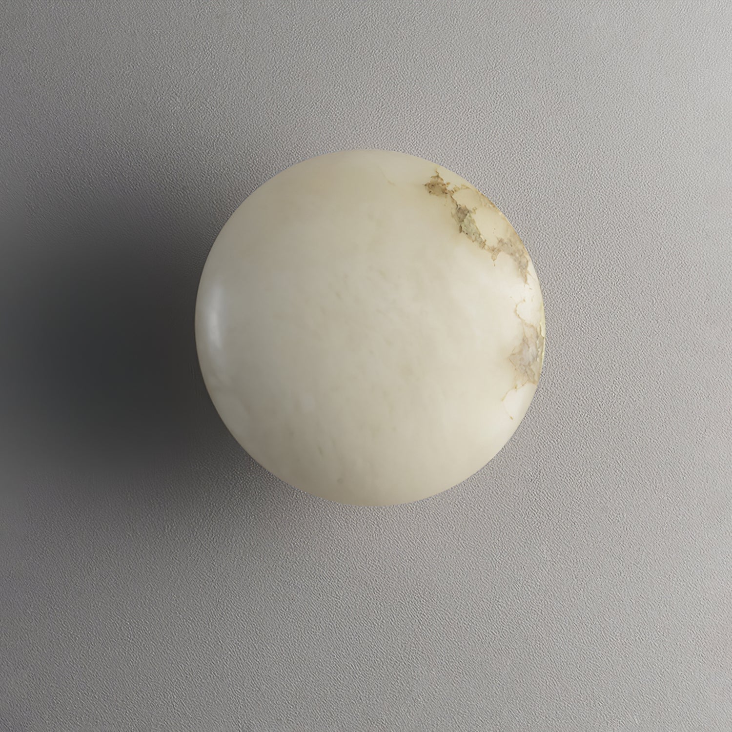 Alabaster Oval Ceiling Lamp - ∅ 7.9″ x H 3.9″Brass & WhiteWarm LightBlushlighting