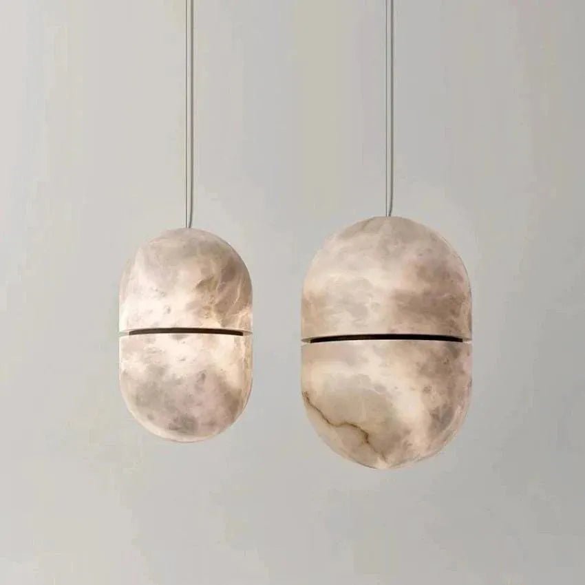 Alabaster Oval Pendant 5.9" D 7.1" D - 5.9" DBlushlighting