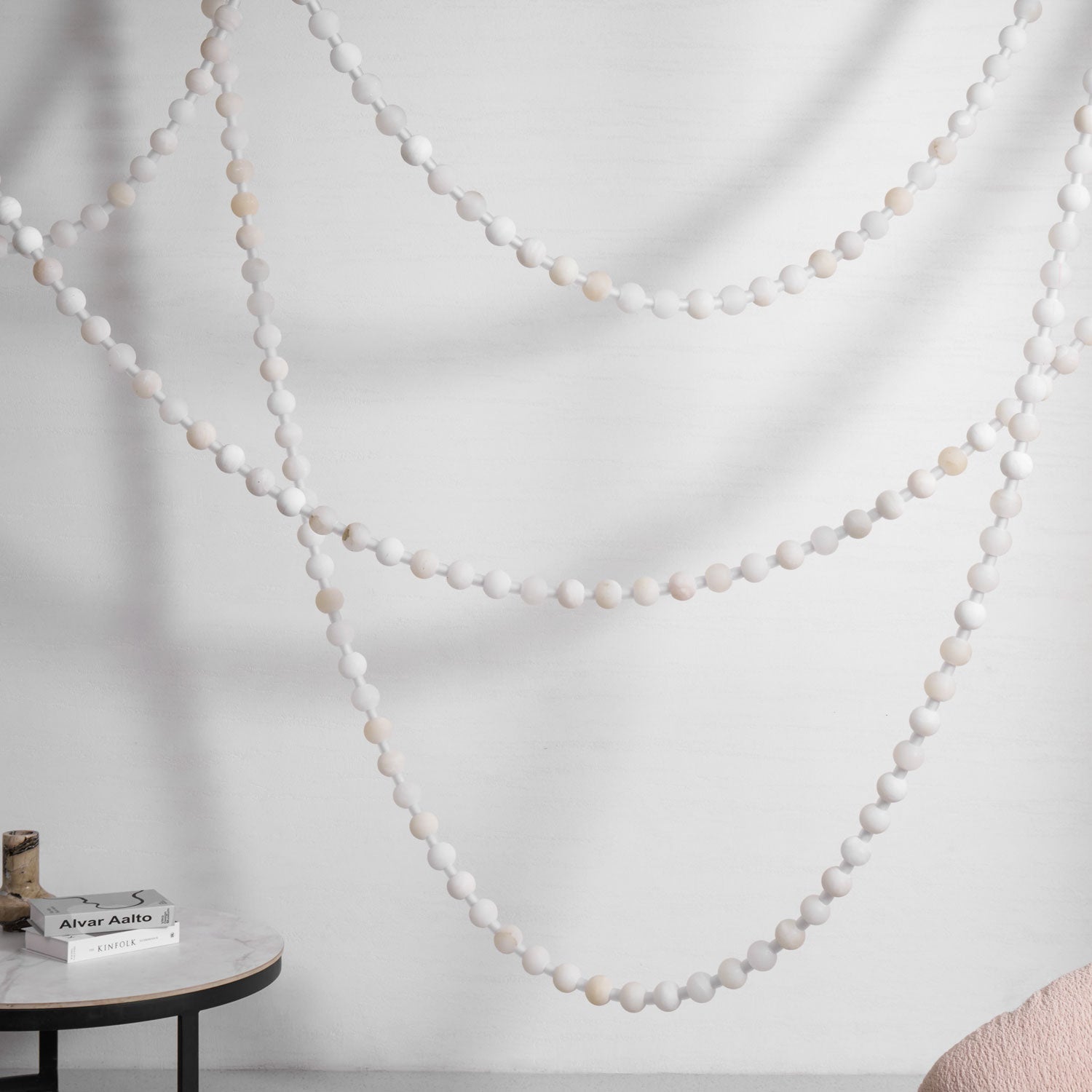 Alabaster Pearl Necklace Chandelier-Chandelier-Blushlighting-Blushlighting