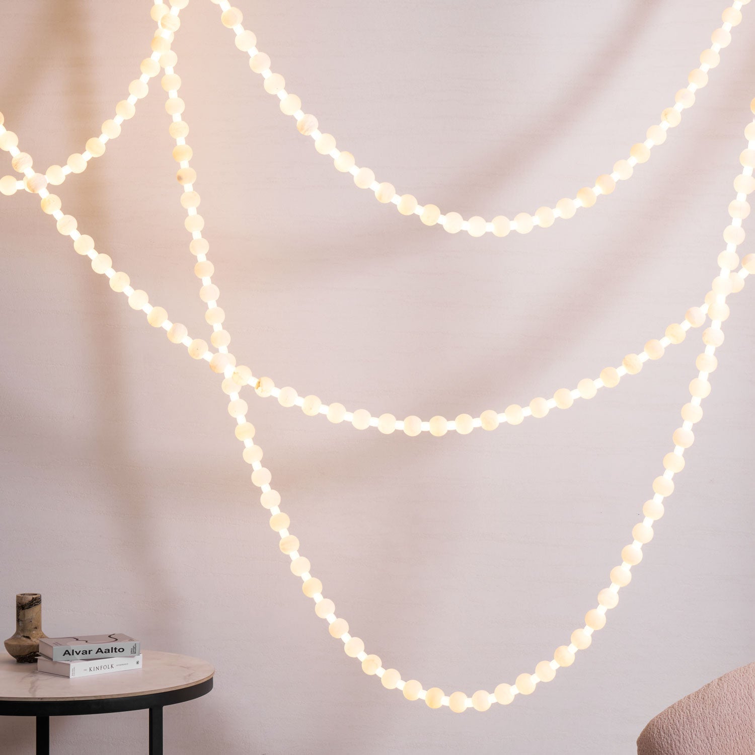 Alabaster Pearl Necklace Chandelier-Chandelier-Blushlighting-Blushlighting