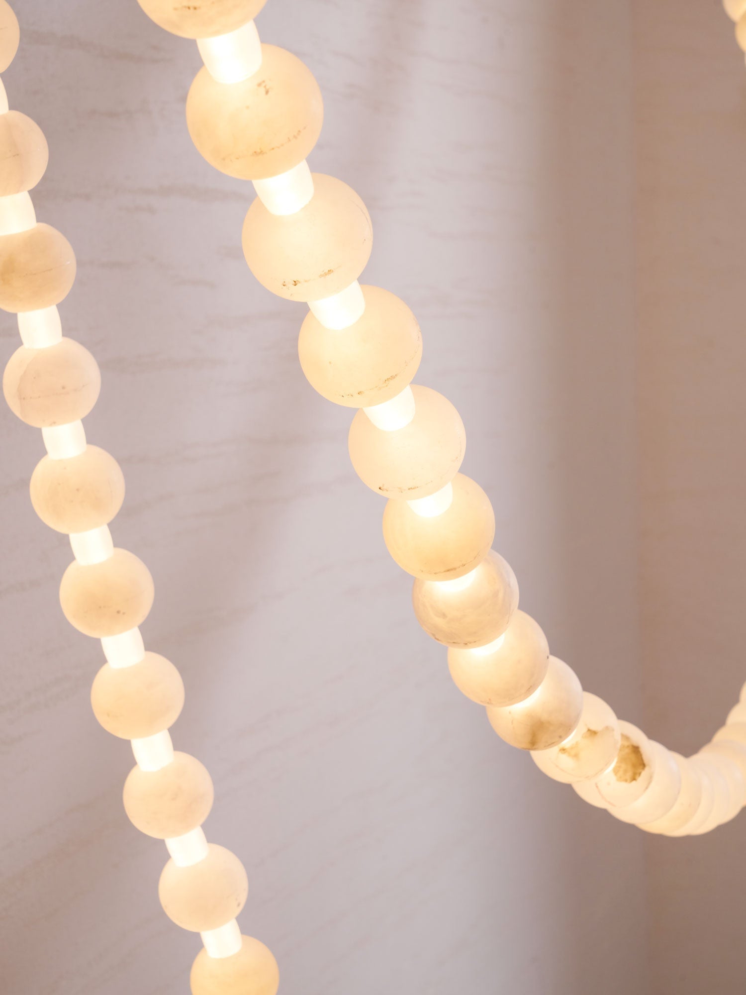 Alabaster Pearl Necklace Chandelier-Chandelier-Blushlighting-Blushlighting