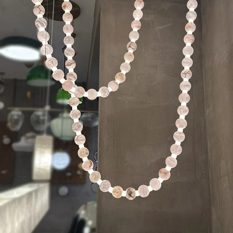 Alabaster Pearl Necklace Chandelier-Chandelier-Blushlighting-Blushlighting