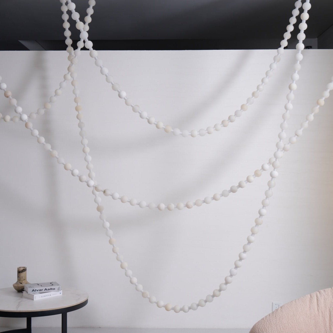 Alabaster Pearl Necklace Chandelier-Chandelier-Blushlighting-Blushlighting