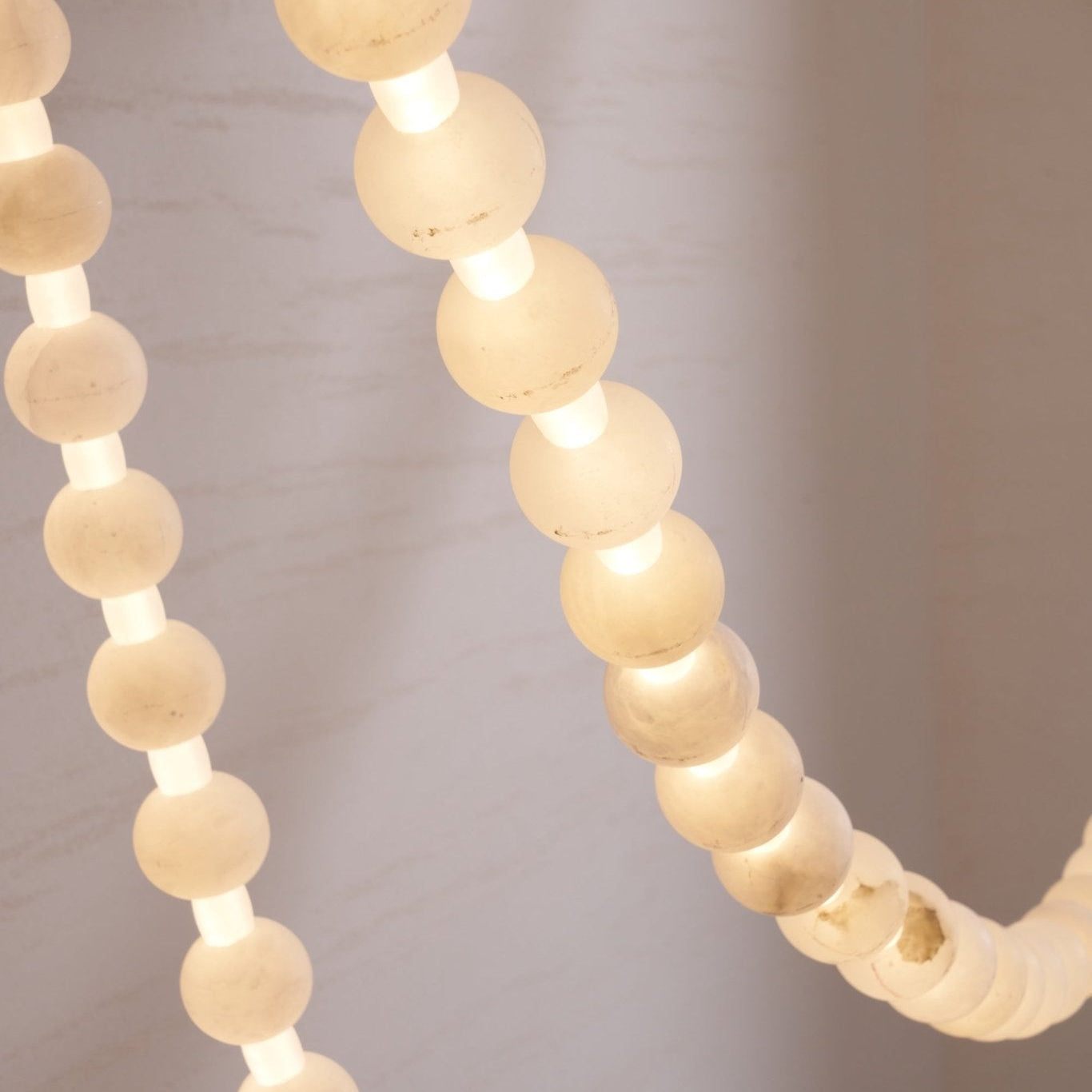 Alabaster Pearl Necklace Chandelier-Chandelier-Blushlighting-Blushlighting