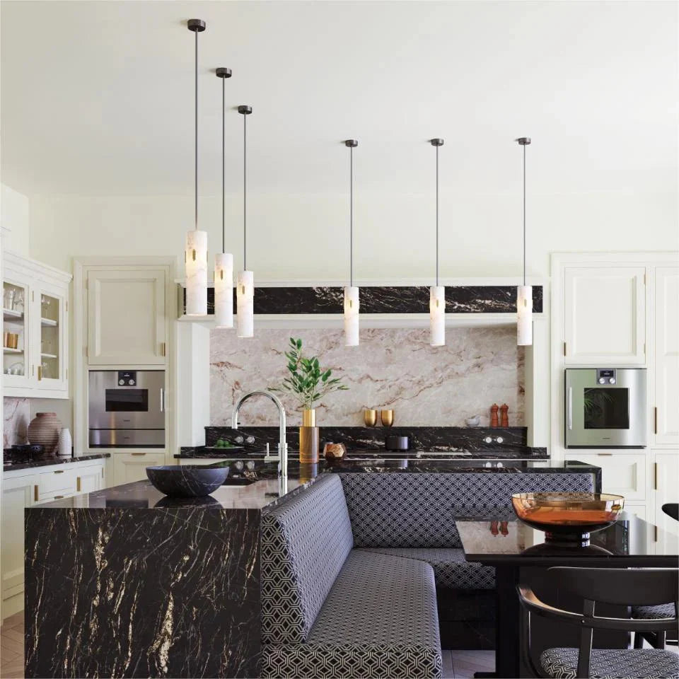 Alabaster Pendant Light with Deco - Blushlighting