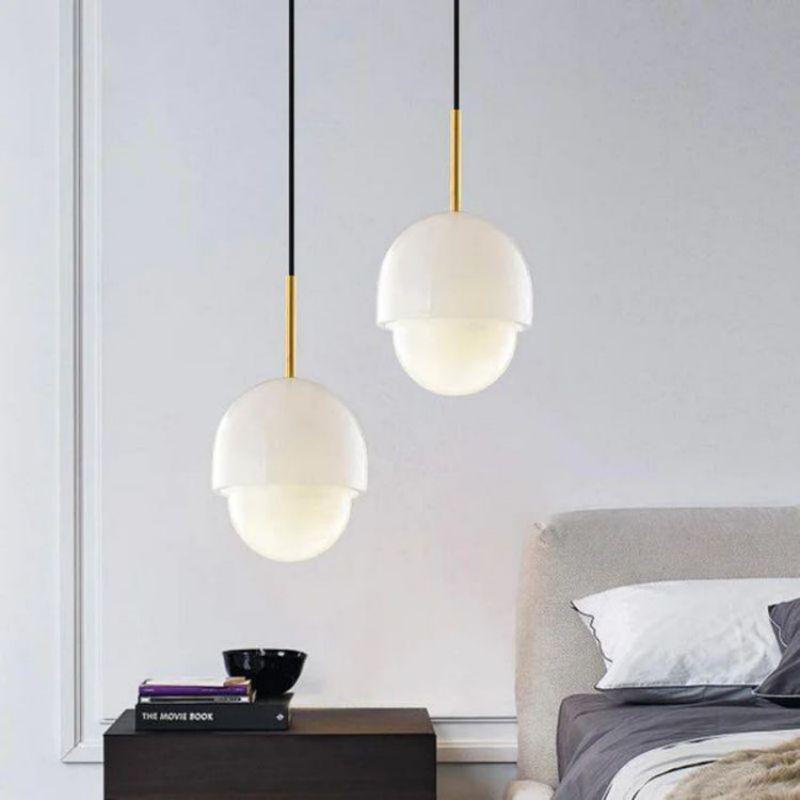 Alabaster Simple Bedside Pendant Light-Pendant for living room,Pendant for kitchen,Pendant for bathrooms,Pendant for bedrooms,Pendant for foyer,Pendant for stairways,Pendant for dining room-Blushlighting