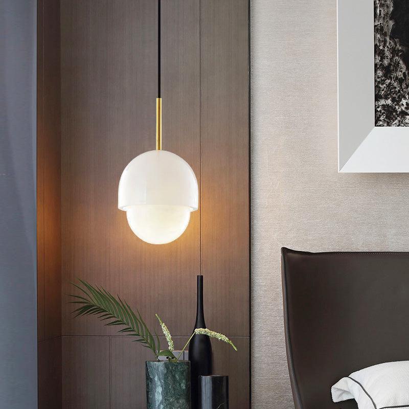 Alabaster Simple Bedside Pendant Light-Pendant for living room,Pendant for kitchen,Pendant for bathrooms,Pendant for bedrooms,Pendant for foyer,Pendant for stairways,Pendant for dining room-8"D-Blushlighting