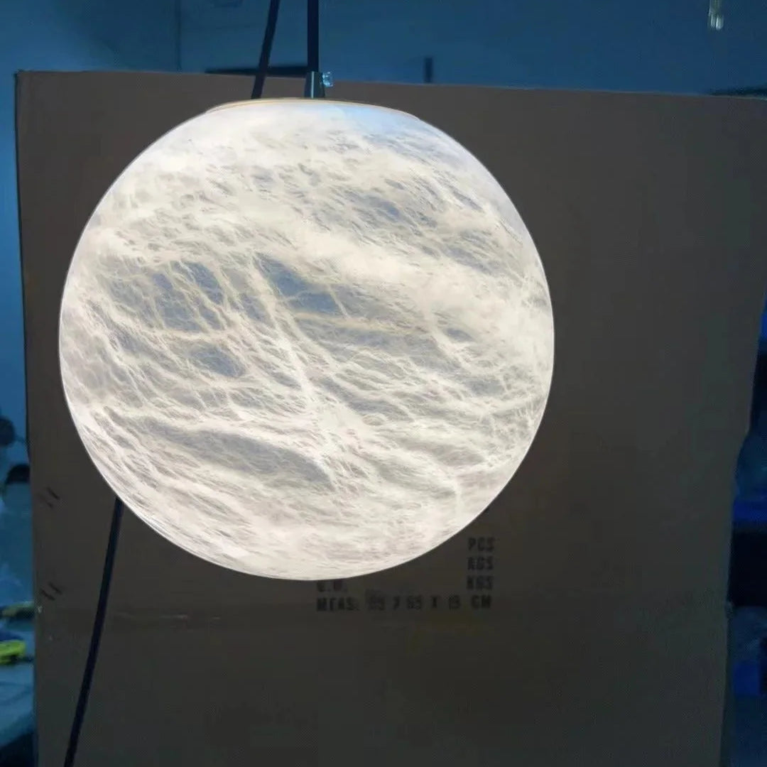 Alabaster Spherical Pendant Light - Blushlighting