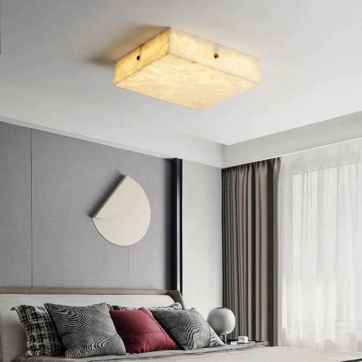 Alabaster Square Flushmount-chandeliers for dining room,chandeliers for stairways,chandeliers for foyer,chandeliers for bedrooms,chandeliers for kitchen,chandeliers for living room-Blushlighting