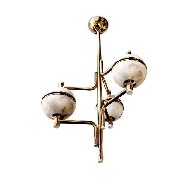 Alabaster Suspension Chandelier - Blushlighting