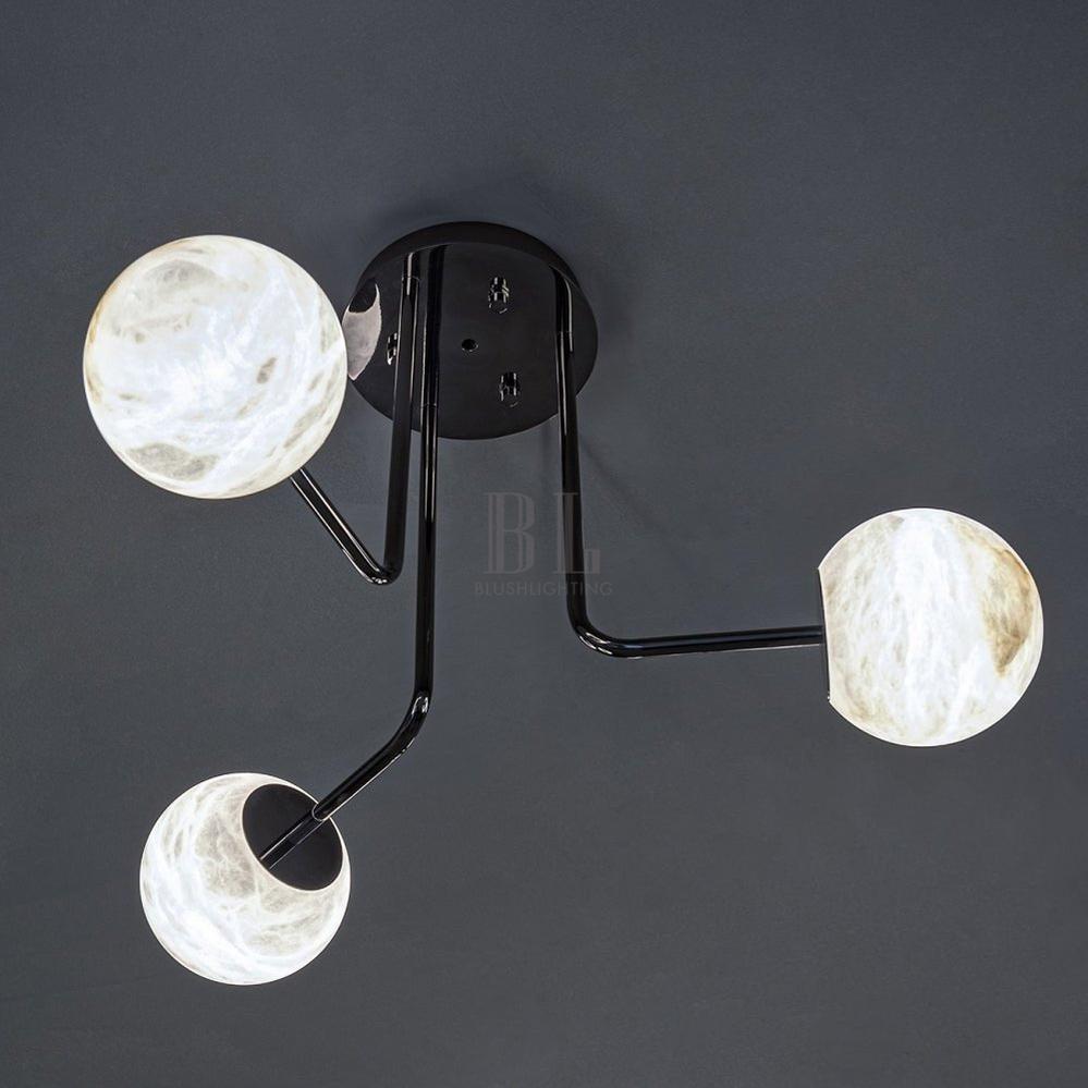 Alabastera Orb 3 Pendant - Satin GoldBlushlighting