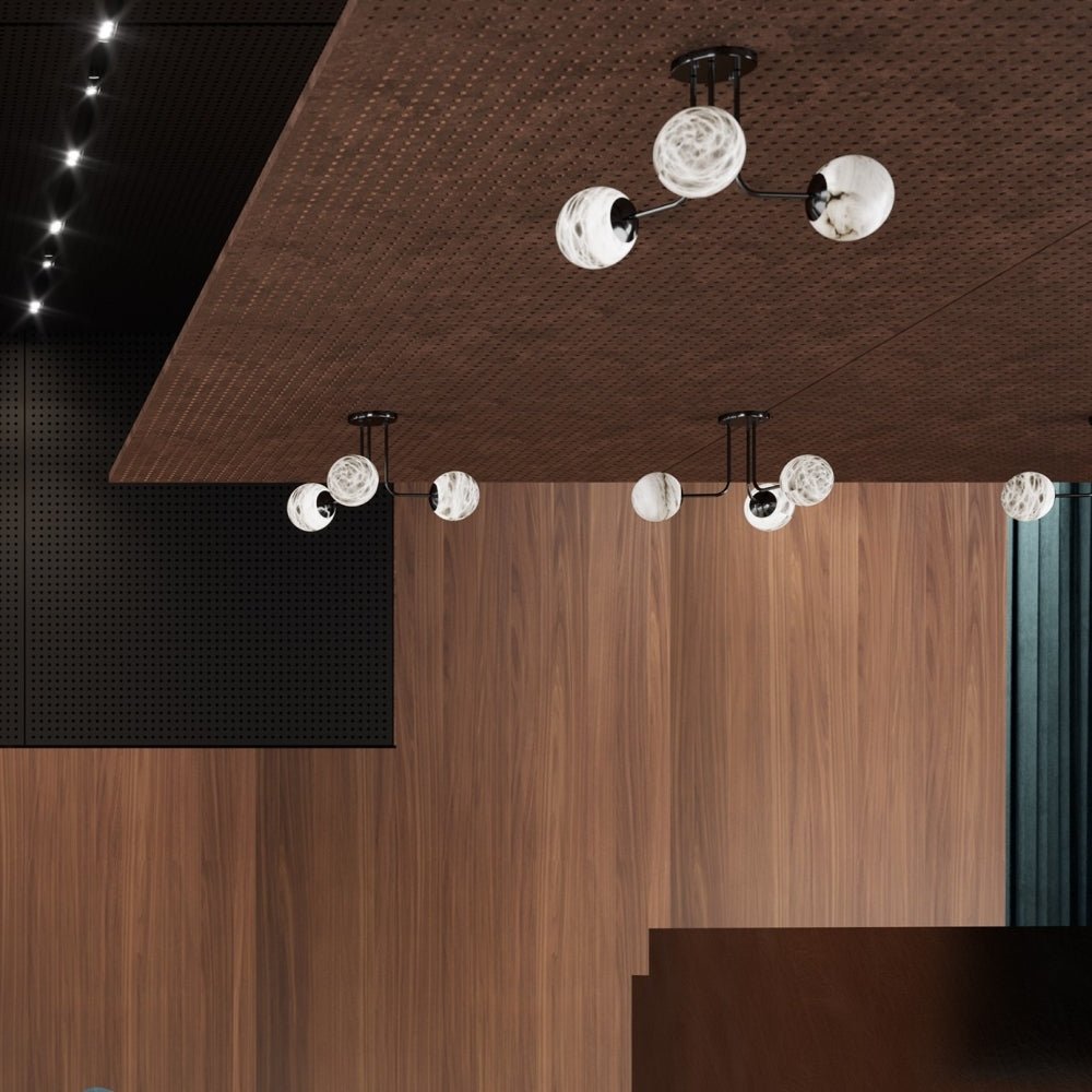 Alabastera Orb 3 Pendant - Satin GoldBlushlighting