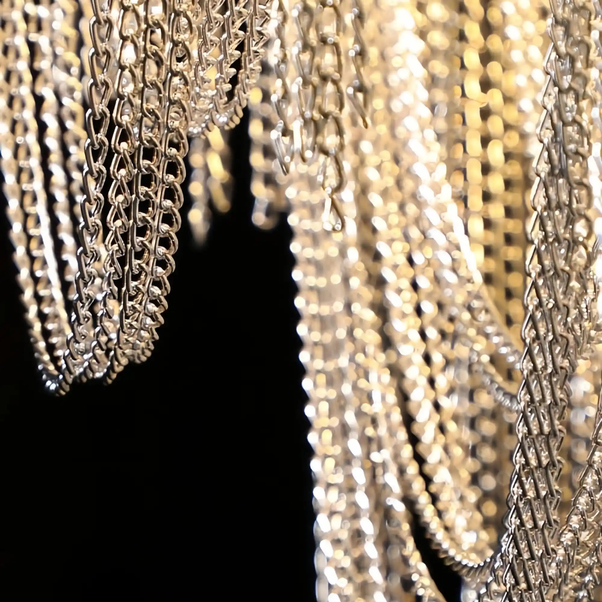 Alana Aluminum Chain Tassel Long Branch Chandelier Light 35" - W35" X H29"Blushlighting