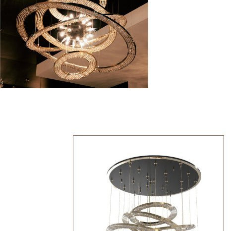 Aleron Crystal Ring Sputnik Chandelier - 24"w x 26"hBlushlighting