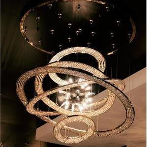 Aleron Crystal Ring Sputnik Chandelier - 47"w x 47"hBlushlighting