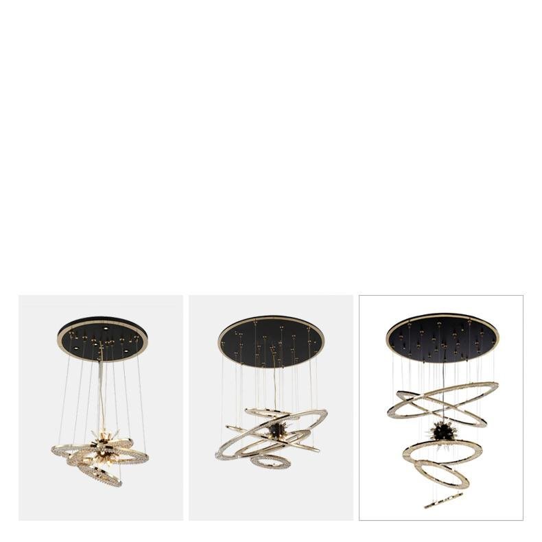 Aleron Crystal Ring Sputnik Chandelier - 24"w x 26"hBlushlighting